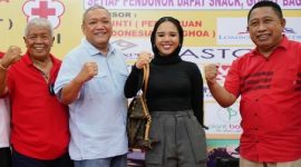 Ketua PDIP NTB H Rachmat Hidayat, Haji Bambang Kristiono (HBK), Rannya Agustyra Kristiono dan Sekretaris PDIP NTB . (Foto: Dok. Pribadi)