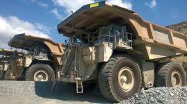 Aktivitas penambangan di lokasi tambang PT Amman Mineral Nusa Tenggara.
