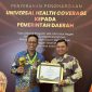 Berkat Dukungan Semua Pihak, Pj Bupati Lombok Timur Terima UHC Award. (Foto: www.harianlombok.com/Istimewa).
