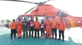Basarnas Kerahkan Dua Helikopter Dalam Event MotoGP 2024. (FOTO : HARIAN LOMBOK/Ach. Sahib).