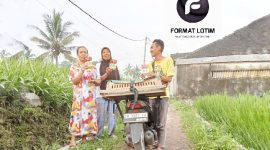 Bang Can, Penjual Ayam Warna Warni yang Berjuang demi Keluarga dan Luthfi-Wahid. (Foto: Harian Lombok/Format Lotim)
