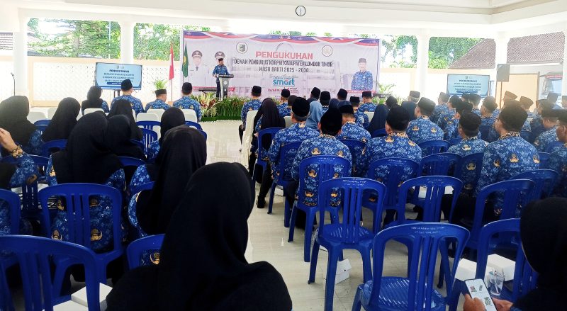 Bupati Lombok Timur H. Haerul Warisin setelah pengukuhan pengurus KORPRI Lotim masa bakti 2025-2030. (Foto: HarianLombok.com).