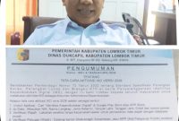 Kadis Dukcapil Lotim Parihin S.Sos, M.AP