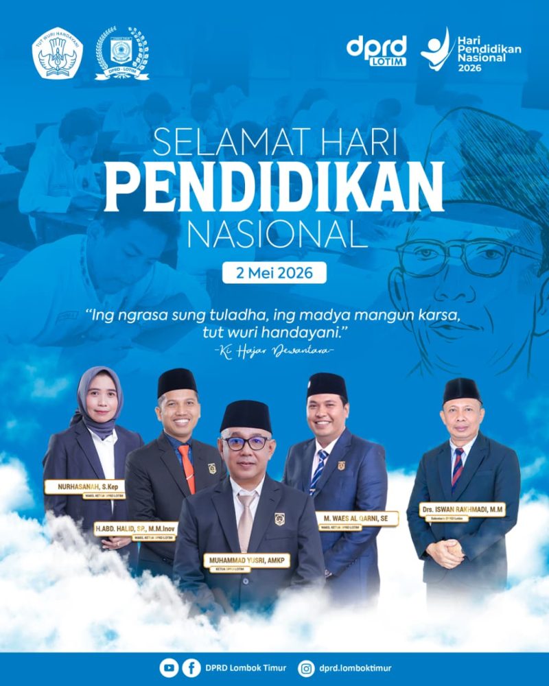 Ucapan HARDIKNAS Ketua serta Wakil Ketua dan Sekwan DPRD Lotim 