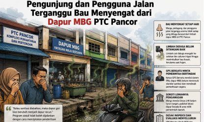 Pengunjung dan Pengguna Jalan Merasa Tergangganggu Bau Menyengat dari Dapur MBG PTC Pancor.