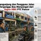 Pengunjung dan Pengguna Jalan Merasa Tergangganggu Bau Menyengat dari Dapur MBG PTC Pancor. (Foto: Harian Lombok/Desain Grafis).