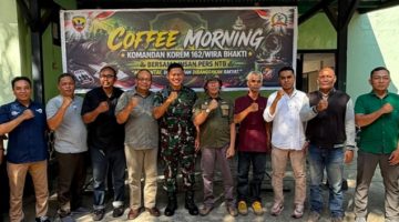 Copee Morning, Perekat Hubungan Korem 162/WB Dengan Insan Jurnalis