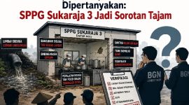 SPPG Sukaraja 3 Tetap Beroperasi Meski Diduga Belum Penuhi Standar BGN, Pengawasan Dipertanyakan. (Harianlombok.com).