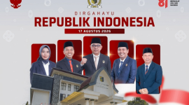 Pimpinan, Anggota dan Sekretariat DPRD Lombok Timur Mengucapkan Selamat HUT ke-81 RI. (Foto: Istimewa).