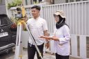 Proses pengukuran tanah oleh petugas BPN
